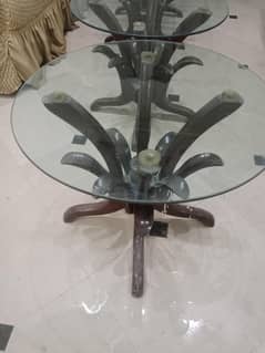 Stylish 3-Piece Glass Top Table Set – Elegant Design