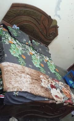 Double Bed with Spring Mattress