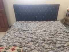 Used queen size bed and 5 seater sofa with table