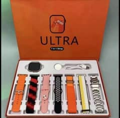 Ultra smart watch with multicolour straps