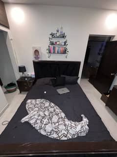 Queen size modern bed with mattress