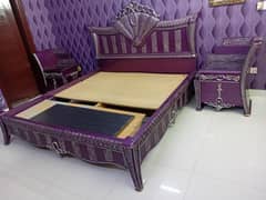 bed cupboard side tables deco finish