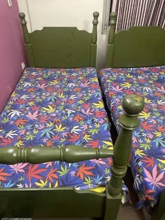 Single bed set solid wood
