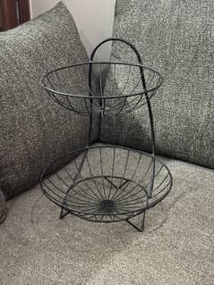 Double layer basket stand