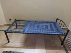 Single Grey Bed (Charpai) with Englander Mattress