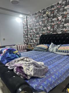 Black colour bed