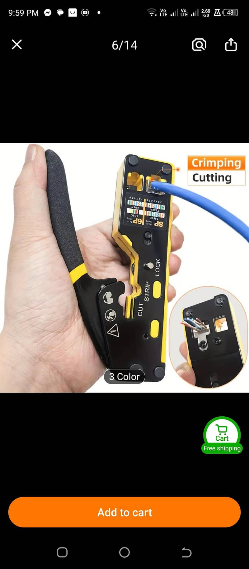 Pass Through Rj45 crimping Tool  Easy to use 0
