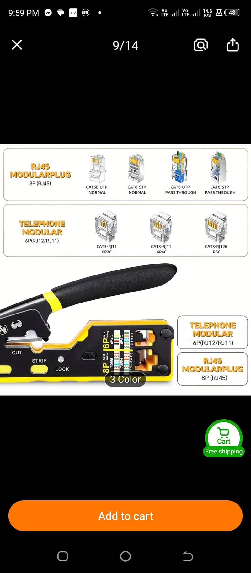 Pass Through Rj45 crimping Tool  Easy to use 2