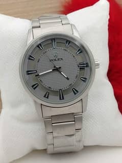 Stylish Rolex Wrist Watch - Stainless Steel || Transparent back