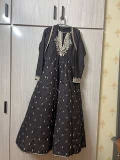 Sapphire Embroiderey Black  Frock