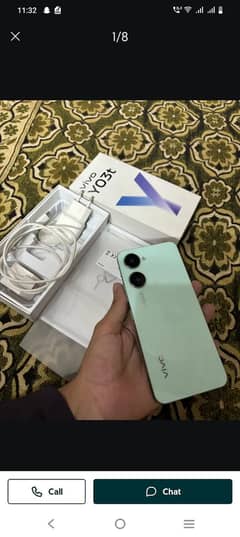 vivo y03t pata approved full box 11 month warranty 10by10 condition