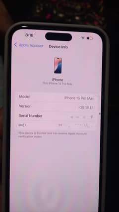 i phone apple 15 pro max 256 Gb jv  non pta