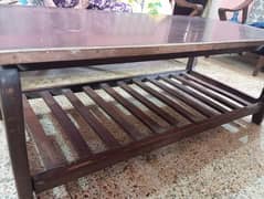 Sofa set with wood table