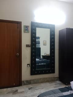 mirror with leather outer