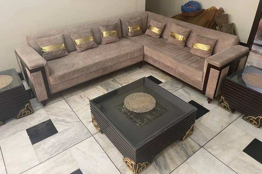 Sofa set with tables 1
