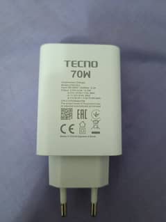 original new tecno 70W hyper fast charger