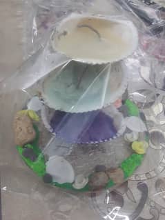 sea shell fountain candle
