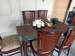 wooden dining table 6 seater