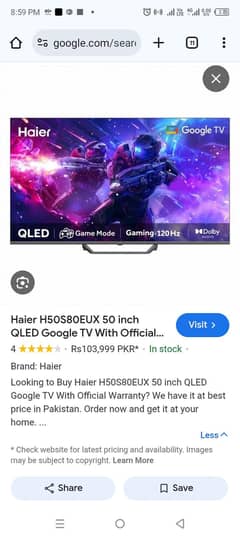 Brand New 50" Smart LED with Rs. 7000 discount