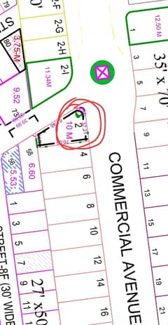 A - Block Food Street Commercial Avenue Residential Plot 10 Marla