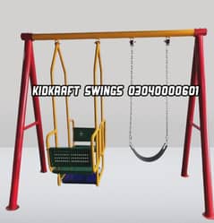 Swings, Slide, Seesaw, Monkey bar, Merry go round, Climber, sofa swing