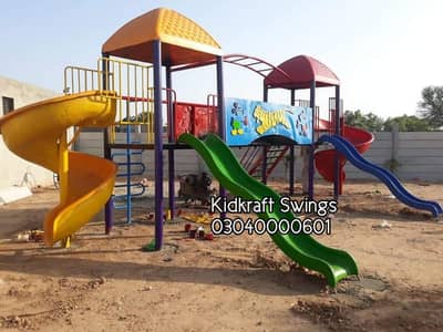Swings, Slide, Seesaw, Monkey bar, Merry go round, Climber, sofa swing