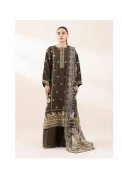 Sapphire 3 Piece Stitched Embroidery Raw Silk Luxury Collection