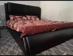 Black Leather Bed