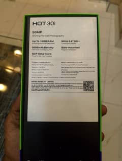 infinix hot 30i Ram  8+8 Rom 128