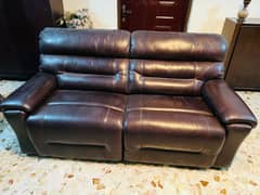 imported Recliner Lather Sofa 02 seater