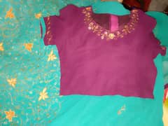Full hand made embroidery Saree for girls