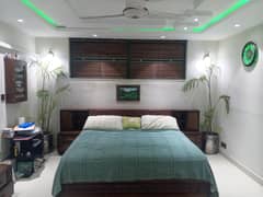 Solid Wood Queen Master Bed Set with exclusively made bangles cabinet