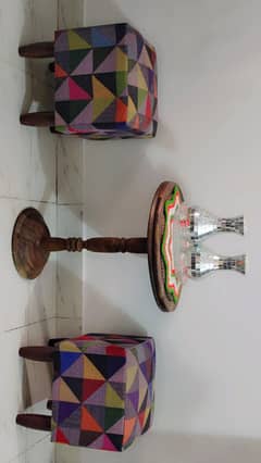 ottoman and table