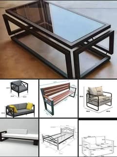 All Tables including office, Home Centre table  dressing in Metal