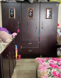 Two Modern Almaari/Wardrobe almost good as new (3 Portion)