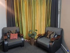 black sofa set