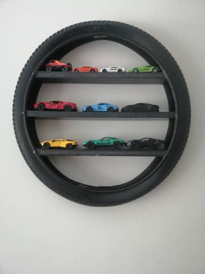 wall mounted hotwheels and diecast decoration tire