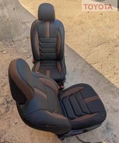 Leather rexin Made Seat Covers-Custom Made Hand Stiched Steering Cover