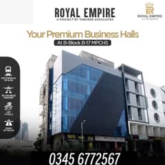 B17 Markaz B Block Commercial Hall 3436 Sqft Corner