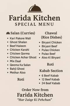 HOME MADE FOOD AVAILABLE AND USE ONLY HYGIENIC ITEM
