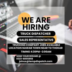 sales representative || truck dispatcher || sales agent || call Center