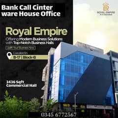 B17 Markaz B Block Commercial Hall 3436 Sqft Corner