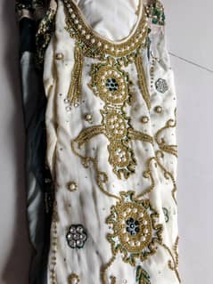 Luxury party wear maxi dress _ Heavy embroided like New