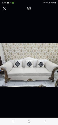 Six seater White Velvet