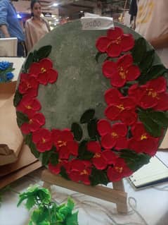 Flower textured painting