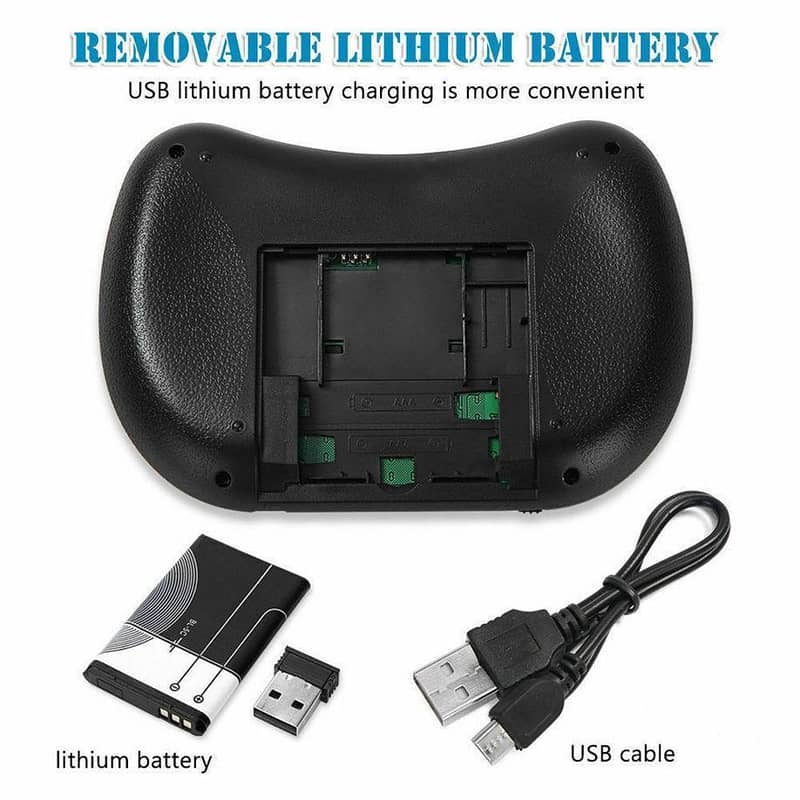 Mini wireless 2.4 G keyboard  with touch pad, rechargeable ,RGB Backli 3