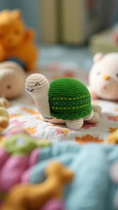 Handmade Crochet Turtle Toy – Safe & Soft for Babies & Gifts