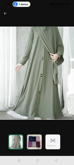 Stylish Georgette Full Abaya With Stoller 1- PC