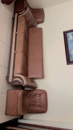 Sofa come bed and two chairs