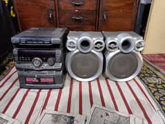 SONY amplifier and JVC speakers